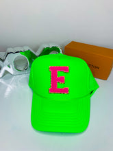 Load image into Gallery viewer, Chenille Trucker Hat (Letters K-O)
