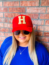 Load image into Gallery viewer, Chenille Trucker Hat (Letters A-E)
